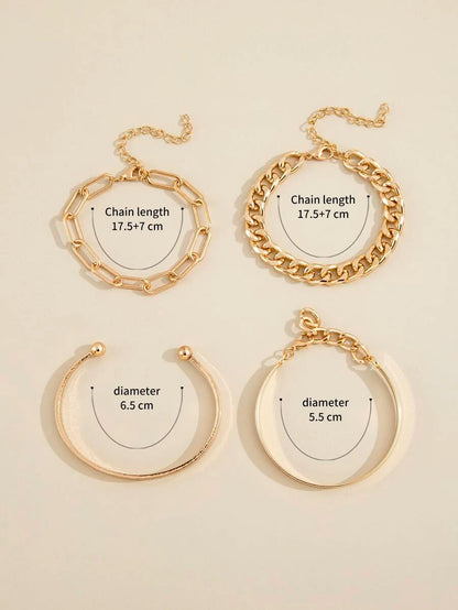 Zestaw 4 bransoletek Deja